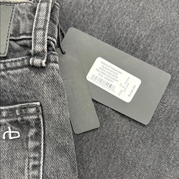Rag & Bone The Shea -high-rise, relaxed, straight jeans NWT - Picture 6 of 11